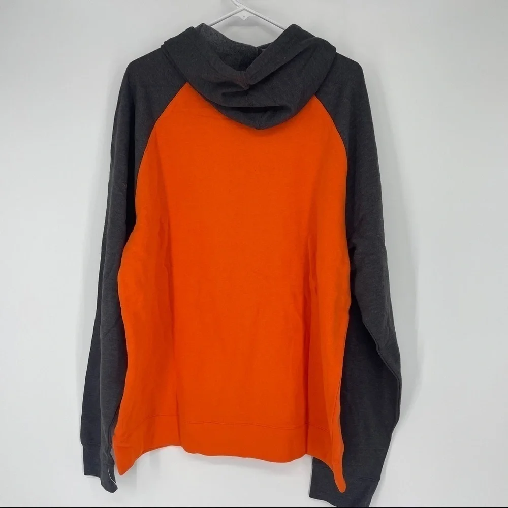 Fanatics Anaheim Ducks Hockey Pullover Hoodie Men's Big Logo Orange Gray - Picture 4 of 4